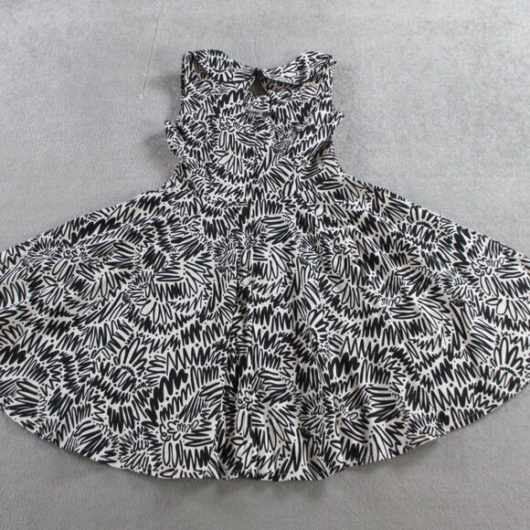 Nooworks Peter Pan Zig Zag Pattern Dress Black Womens Small Sleeveless Vacation - Picture 3 of 7